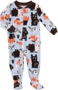 Carter's Boys Fleece Footed Blanket Sleeper Pajamas -Funny Forest Friends- 2T Carter's Boys Fleece Footed Blanket Sleeper Pajamas -Funny Forest Friends- 2T