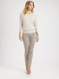 Ultra-soft cashmere knit with dolman sleeves and wide, finely ribbed cuffs and hemline.Jewel necklineThree-quarter dolman sleevesRib-knit cuffs and hemCashmereDry cleanImportedModel shown is 5'11 (180cm) wearing US size 2. Ultra-soft cashmere knit with dolman sleeves and wide, finely ribbed cuffs and hemline.Jewel necklineThree-quarter dolman sleevesRib-knit cuffs and hemCashmereDry cleanImportedModel shown is 5'11 (180cm) wearing US size 2.