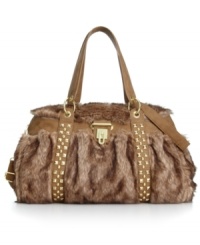 Live the luxe life with this fabulous faux fur design from Olivia + Joy. Glammed up with golden stud accents, decorative lock and contrast trim, it's the ultimate attitude bag you'll want to bring everywhere. Live the luxe life with this fabulous faux fur design from Olivia + Joy. Glammed up with golden stud accents, decorative lock and contrast trim, it's the ultimate attitude bag you'll want to bring everywhere.