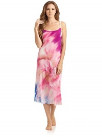 THE LOOKAbstract floral printRound necklineAdjustable strapsTHE FITAbout 42 from shoulder to hemTHE MATERIALPolyesterCARE & ORIGINMachine washImported THE LOOKAbstract floral printRound necklineAdjustable strapsTHE FITAbout 42 from shoulder to hemTHE MATERIALPolyesterCARE & ORIGINMachine washImported