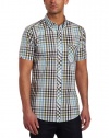 Ben Sherman Men's Short Sleeve Multicolored Gingham Woven Shirt