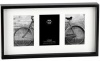 Prinz 3-Opening Parsons Black Matted Shadow Box Wood Collage Frame for 4-Inch by 6-Inch Photos