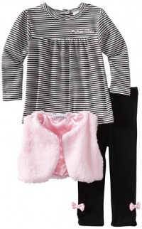 Calvin Klein Baby-Girls Infant Vest And Legging With Stripe Tee Set Calvin Klein Baby-Girls Infant Vest And Legging With Stripe Tee Set