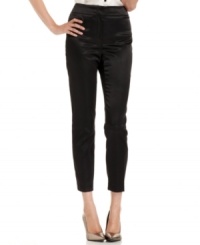 Nine West's skinny satin pants add a sophisticated touch to any wardrobe. Dress them up for the holidays with a sequined shell or a tuxedo-inspired blazer! Nine West's skinny satin pants add a sophisticated touch to any wardrobe. Dress them up for the holidays with a sequined shell or a tuxedo-inspired blazer!