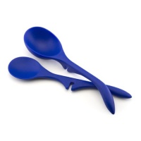 Rachael Ray Tools 2-Piece Lazy Spoon & Lazy Ladle Set, Blue Rachael Ray Tools 2-Piece Lazy Spoon & Lazy Ladle Set, Blue