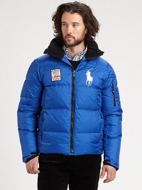 A plush down jacket is constructed with a detachable hood and adorned with Ralph Lauren's Big Pony for unparalleled cold-weather warmth and style.Zip frontStand collarSide slash pocketsAbout 28 from shoulder to hemFill: 80% down/20% other feathersNylonMachine washImported A plush down jacket is constructed with a detachable hood and adorned with Ralph Lauren's Big Pony for unparalleled cold-weather warmth and style.Zip frontStand collarSide slash pocketsAbout 28 from shoulder to hemFill: 80% down/20% other feathersNylonMachine washImported