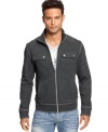 This INC International Concepts track jacket offers a casual yet contemporary look.
