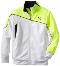 Puma - Kids Boys 8-20 Slanted Jacket, White, Small Puma - Kids Boys 8-20 Slanted Jacket, White, Small