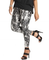 Go wild with INC's snakeskin-printed leggings! The abstract pattern makes them perfect for pairing with colorful tunics. Go wild with INC's snakeskin-printed leggings! The abstract pattern makes them perfect for pairing with colorful tunics.