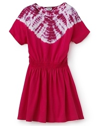 This ultra soft, super fun-to-wear dress is bursting with vibrant color and has a unique tie-dye pattern she's sure to love. This ultra soft, super fun-to-wear dress is bursting with vibrant color and has a unique tie-dye pattern she's sure to love.