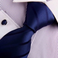 Blue Ties for Men Graduation Dark Blue Stripes Woven Silk Neckie Cufflinks Gift Box Set Y&G Perfect Tie Set A7018 Blue Ties for Men Graduation Dark Blue Stripes Woven Silk Neckie Cufflinks Gift Box Set Y&G Perfect Tie Set A7018