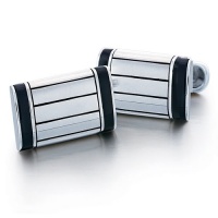 J.Goodman Sterling Silver and Onyx Cufflinks J.Goodman Sterling Silver and Onyx Cufflinks