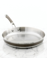 The key to a well-equipped kitchen rests in this versatile skillet, which expertly prepares omelets, pancakes, quesadillas and other favorites on an incredibly durable nonstick surface constructed from extra-strong aluminum sandwiched between two layers of stainless steel. Fast, even heat-up reduces hot spots and aids in excellent food release, making this skillet most popular in your space. Lifetime warranty. The key to a well-equipped kitchen rests in this versatile skillet, which expertly prepares omelets, pancakes, quesadillas and other favorites on an incredibly durable nonstick surface constructed from extra-strong aluminum sandwiched between two layers of stainless steel. Fast, even heat-up reduces hot spots and aids in excellent food release, making this skillet most popular in your space. Lifetime warranty.