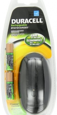 Duracell Rechargeable Mini Color Charger with 2 AA Staycharged Batteries (Charger Color May Very) Duracell Rechargeable Mini Color Charger with 2 AA Staycharged Batteries (Charger Color May Very)