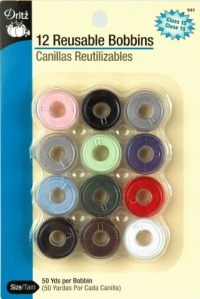 Dritz(R) Pre-Wound Plastic Bobbin-Multi- Color Threads 12 Bobbins Dritz(R) Pre-Wound Plastic Bobbin-Multi- Color Threads 12 Bobbins