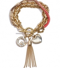 G by GUESS Gold-Tone Ombre Charm Bracelet, GOLD G by GUESS Gold-Tone Ombre Charm Bracelet, GOLD