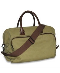 Classic style carry-on everyday canvas bag with leather trim by Dopp. Great bag for weekend trips or for traveling to and from work. Classic style carry-on everyday canvas bag with leather trim by Dopp. Great bag for weekend trips or for traveling to and from work.