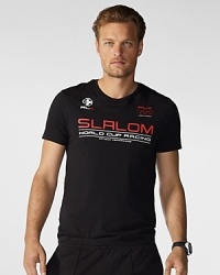 A lightweight crewneck is rendered in soft, breathable cotton jersey with eye-catching graphic details at the chest and back for modern, athletic appeal. A lightweight crewneck is rendered in soft, breathable cotton jersey with eye-catching graphic details at the chest and back for modern, athletic appeal.