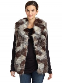 THE LOOKVariegated faux fur design Shawl collarFront fur hook closuresSleevelessSeam pocketsTHE FITAbout 26 from shoulder to hemTHE MATERIALPolyester/acrylicCARE & ORIGINDry cleanImportedModel shown is 5'10 (177cm) wearing US size Small. THE LOOKVariegated faux fur design Shawl collarFront fur hook closuresSleevelessSeam pocketsTHE FITAbout 26 from shoulder to hemTHE MATERIALPolyester/acrylicCARE & ORIGINDry cleanImportedModel shown is 5'10 (177cm) wearing US size Small.