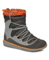 Don't let the low temperatures stop you. Dr. Scholl's Alpine cold weather boots feature bungee laces and stitching detail along the shaft. The brightly-colored accents that will really stand out on those gloomy days. Don't let the low temperatures stop you. Dr. Scholl's Alpine cold weather boots feature bungee laces and stitching detail along the shaft. The brightly-colored accents that will really stand out on those gloomy days.