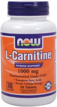 NOW Foods L-Carnitine Tartrate 1000mg, 50 Tablets