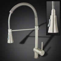 22 Brushed Nickel Kitchen Sink Faucet Pull Out Spray with Holding Arm 22 Brushed Nickel Kitchen Sink Faucet Pull Out Spray with Holding Arm