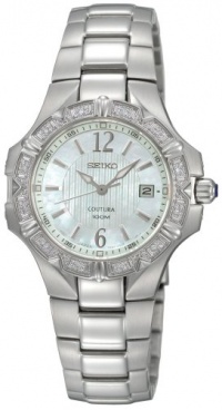 Seiko Women's SXDC33 Diamond Coutura White Dial Watch Seiko Women's SXDC33 Diamond Coutura White Dial Watch