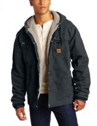 Carhartt Men's Big & Tall Sandstone Hooded Multi Pocket Jacket - Sherpa Lined Carhartt Men's Big & Tall Sandstone Hooded Multi Pocket Jacket - Sherpa Lined