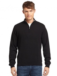 THE LOOKLuxe 2-ply cashmere from expertly maintained inner Mongolian cashmere goatsFeatures long, fine, smooth fibers top-dyed for maximum color saturationRibbed stand collarQuarter-zip closureLong ribbed cuff sleevesRibbed hemTHE MATERIALCashmereCARE & ORIGINDry cleanImportedThis item was originally available for purchase at Saks Fifth Avenue OFF 5TH stores. THE LOOKLuxe 2-ply cashmere from expertly maintained inner Mongolian cashmere goatsFeatures long, fine, smooth fibers top-dyed for maximum color saturationRibbed stand collarQuarter-zip closureLong ribbed cuff sleevesRibbed hemTHE MATERIALCashmereCARE & ORIGINDry cleanImportedThis item was originally available for purchase at Saks Fifth Avenue OFF 5TH stores.