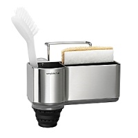 This sink caddy keeps your sink area neat and everything you need within easy reach. Four suction cups and a wire ledge hanger provide a secure, non-slip grip to your sink. Removable plastic dividers store and organize sponges separately for faster drying. This sink caddy keeps your sink area neat and everything you need within easy reach. Four suction cups and a wire ledge hanger provide a secure, non-slip grip to your sink. Removable plastic dividers store and organize sponges separately for faster drying.
