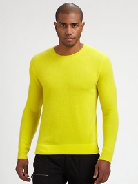 A handsome silhouette crafted from soft, sumptuous cashmere, this crewneck pullover exudes a modern, masculine polish.CrewneckRibbed knit collar and cuffsBanded hemCashmereDry cleanImported