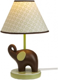 Carter's Green Elephant Lamp Base And Shade, Green/Choc, 5.5 X 12 Carter's Green Elephant Lamp Base And Shade, Green/Choc, 5.5 X 12