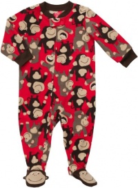 Carter's Boys Red Monkey Fleece Blanket Sleeper Pajamas - 6 Months through 5T