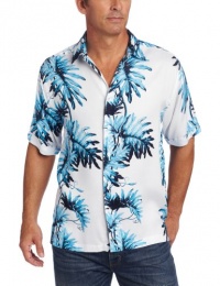 Cubavera Men's Big And Tall Short Sleeve Leaf Print Shirt Cubavera Men's Big And Tall Short Sleeve Leaf Print Shirt