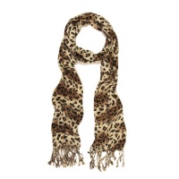 Elegant Leopard Animal Print Scarf with Fringe - Different Colors Available Elegant Leopard Animal Print Scarf with Fringe - Different Colors Available