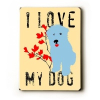 Arte House 0003-9718-25 Wooden Sign, I Love My Dog Arte House 0003-9718-25 Wooden Sign, I Love My Dog