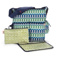 Skip Hop Jonathan Adler Duo Diaper Bags, Chevron Blue Skip Hop Jonathan Adler Duo Diaper Bags, Chevron Blue