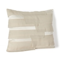 The feminine pleated chiffon overlay adorning this silk HUGO BOSS decorative pillow adds an air of intricate modernity to your decor. The feminine pleated chiffon overlay adorning this silk HUGO BOSS decorative pillow adds an air of intricate modernity to your decor.