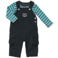 Give him cool style and cozy comfort with this adorable striped shirt and coverall set from Carter's. Give him cool style and cozy comfort with this adorable striped shirt and coverall set from Carter's.
