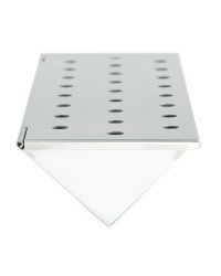 Charcoal Companion Stainless Steel Gas Grill V-Shape Smoker Box, Long Charcoal Companion Stainless Steel Gas Grill V-Shape Smoker Box, Long
