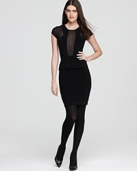 Simply sublime for dinners and seasonal soirées, this incomparably-chic French Connection dress, flaunts the peplum trend phenomenon with alluring sheer accents. Simply sublime for dinners and seasonal soirées, this incomparably-chic French Connection dress, flaunts the peplum trend phenomenon with alluring sheer accents.