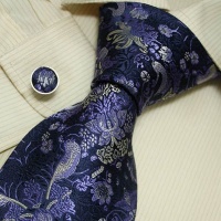 Designer Blue Purple Paisleys Necktie Cufflinks Set with Gift Box Ties for Him Jacquard Woven White Pattern Silk Mens Tie and Cuff Links Gift Tie Set A1014 Designer Blue Purple Paisleys Necktie Cufflinks Set with Gift Box Ties for Him Jacquard Woven White Pattern Silk Mens Tie and Cuff Links Gift Tie Set A1014