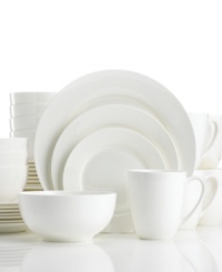 The timeless silhouettes and luxurious glaze of this Brekinridge set proves white is the easiest way to achieve understated elegance at your table using this Gorham dinnerware. The dishes are simple round pieces in durable bone china that transition beautifully from hurried weekday breakfasts to your most elaborate dinner parties. The timeless silhouettes and luxurious glaze of this Brekinridge set proves white is the easiest way to achieve understated elegance at your table using this Gorham dinnerware. The dishes are simple round pieces in durable bone china that transition beautifully from hurried weekday breakfasts to your most elaborate dinner parties.