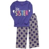 Carter's 2 Piece Big Sister Purple Polka Fleece Pant Pajama Set (2T-5T)