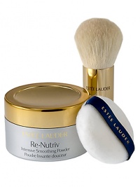 Re-Nutriv Intensive Smoothing Powder provides the perfect finish for your Re-Nutriv skincare, complementing and enhancing your newly lifted look. It minimizes imperfections so skin looks radiant for hours. Silky formula applies smoothly, blends evenly. Actually helps prevent skin from losing moisture. Includes a puff and a golden powder brush. .63 oz. Re-Nutriv Intensive Smoothing Powder provides the perfect finish for your Re-Nutriv skincare, complementing and enhancing your newly lifted look. It minimizes imperfections so skin looks radiant for hours. Silky formula applies smoothly, blends evenly. Actually helps prevent skin from losing moisture. Includes a puff and a golden powder brush. .63 oz.