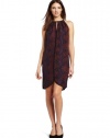 Rebecca Taylor Women's Python Halter Dress, Plum, 4