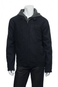 Perry Ellis Men's Gray Heather Hooded Jacket Perry Ellis Men's Gray Heather Hooded Jacket