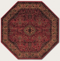 Couristan 3760/4872 Everest Ardebil/Crimson 7-Feet 10-Inch Octagon Rug Couristan 3760/4872 Everest Ardebil/Crimson 7-Feet 10-Inch Octagon Rug