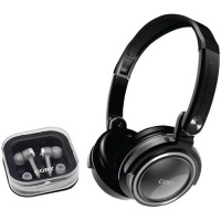 Coby CV215BLK Deep Bass Stereo Headphones and Earphones (Black) Coby CV215BLK Deep Bass Stereo Headphones and Earphones (Black)