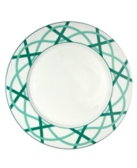 Style as much as set the table. Bands of teal weave a beautiful pattern on this durable porcelain charger to complement the cheerful flora and fauna of Lulu Petals dinnerware. Style as much as set the table. Bands of teal weave a beautiful pattern on this durable porcelain charger to complement the cheerful flora and fauna of Lulu Petals dinnerware.